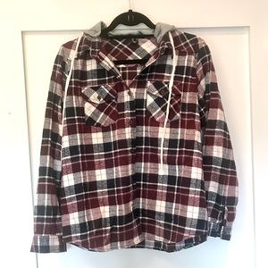 Flannel with Detachable hood
